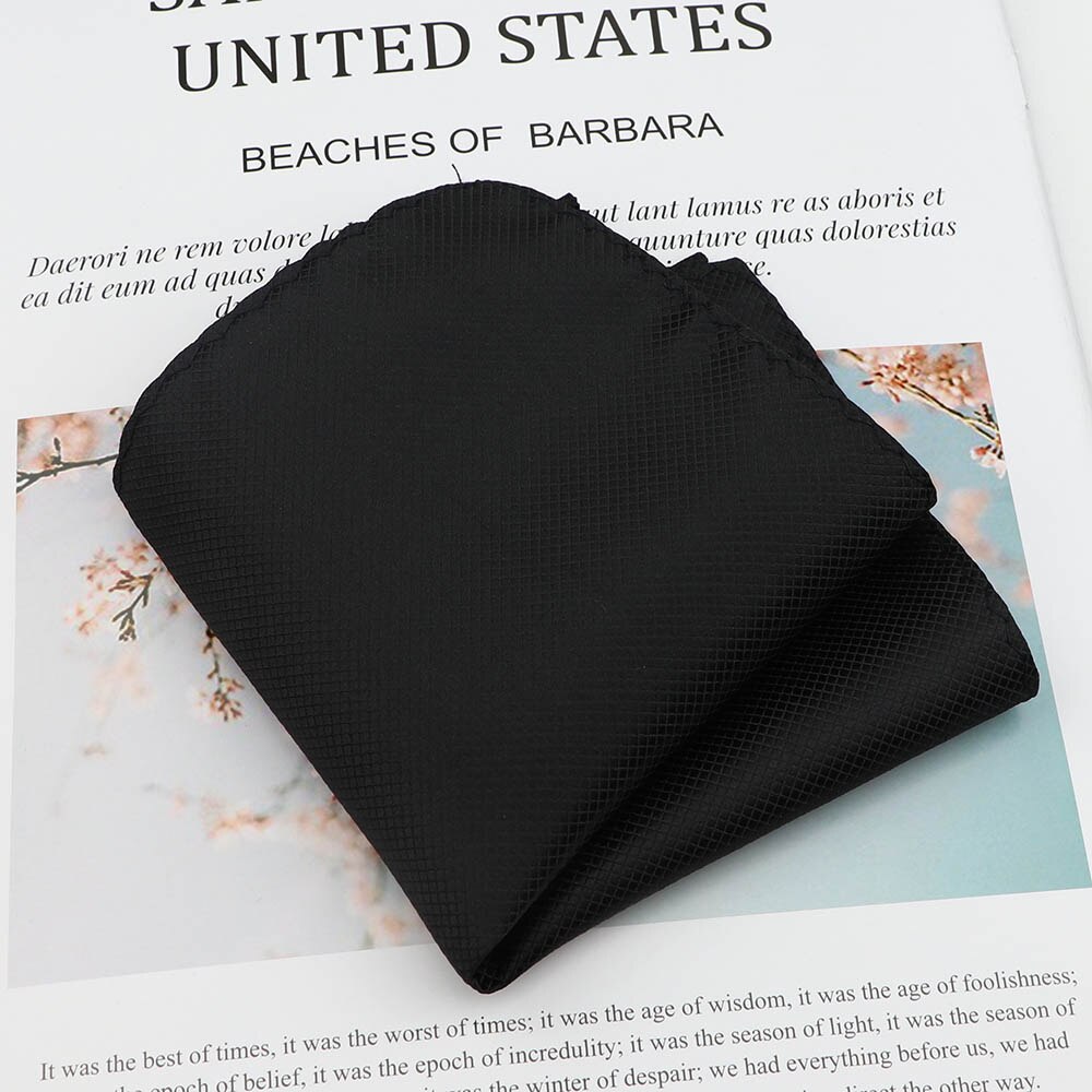 Effen Kleur Zakdoek High Pocket Vierkante Vintage Polyester Mannen Handdoek Hanky Voor Business Party Pak Accessoires: 14
