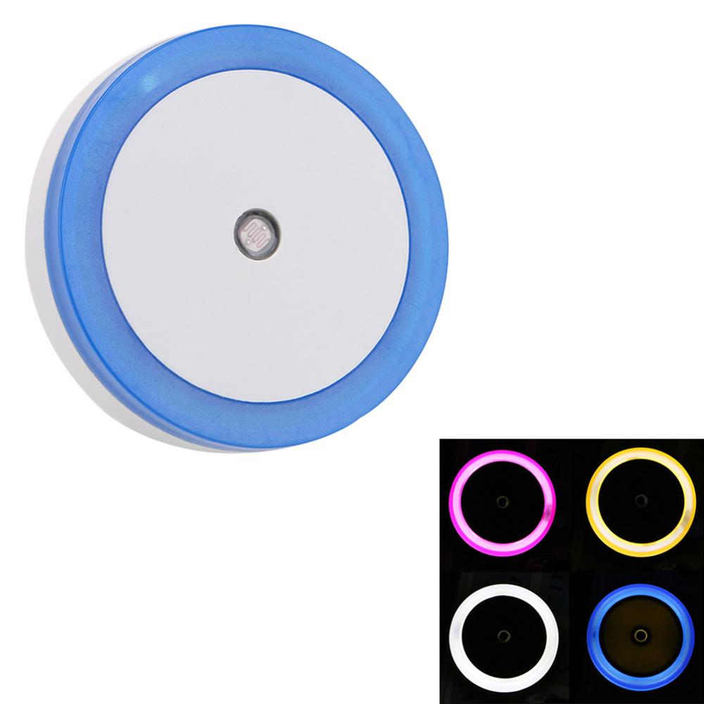 Light Sensor Controle Nachtlampje Armatuur Schemeringsdimmer Sensor Slaapkamer Inductie Plug-in LED Lamp Voor Baby Hal keuken Muur: Blauw / ons