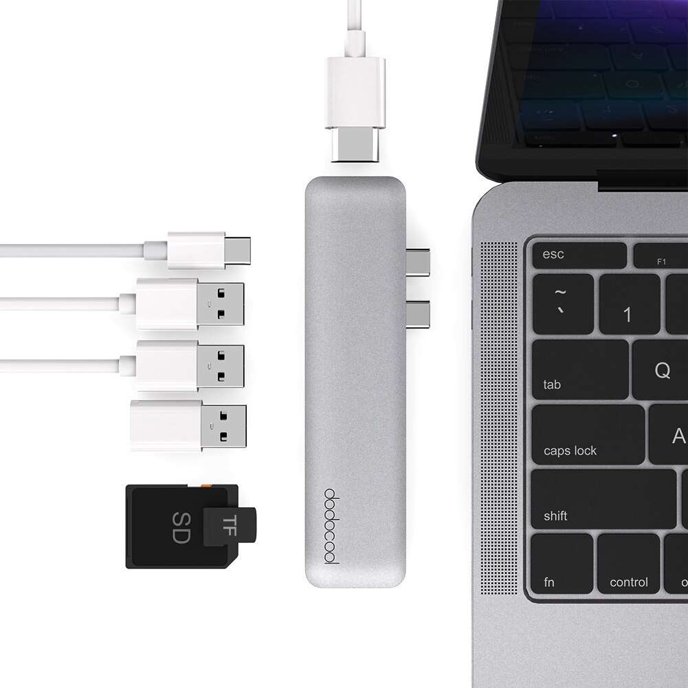 dodocool usb hub usb 3.0 hub type c usb c hub with HDMI Adapter Dock for macbook pro accessories USB-C 3.1 Splitter