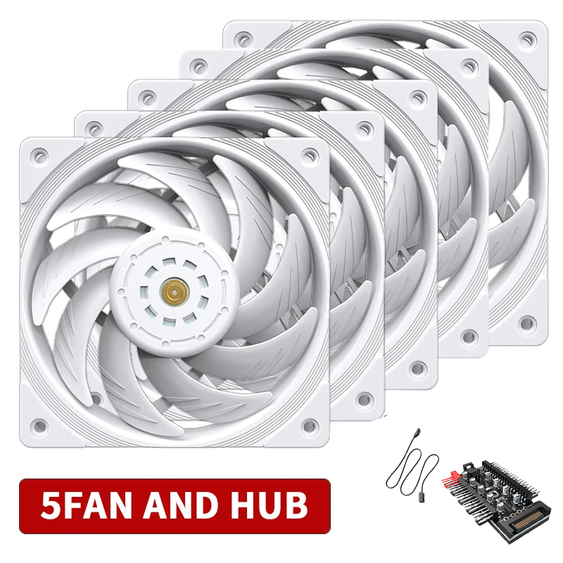 TEUCER T30 CPU Cooler Fan 2150RPM 4PIN PWM 12cm Computer Case Cooling System Fan S-FDB Bearing Silent PC Gamer CPU Cooler 120mm