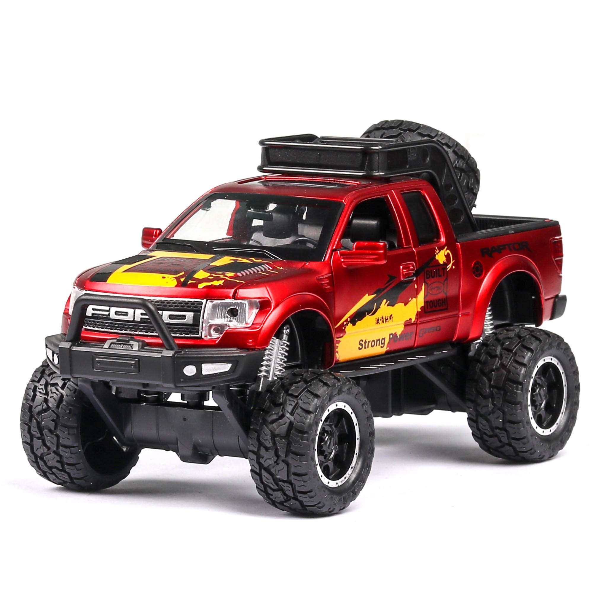 1:32 spielzeug Auto G63 F150 JEEP Metall Spielzeug Legierung Auto Spielzeug Gießt Druck Fahrzeuge Auto Modell Mit licht Sound Auto Spielzeug für Kinder # ZW: f150 Red B