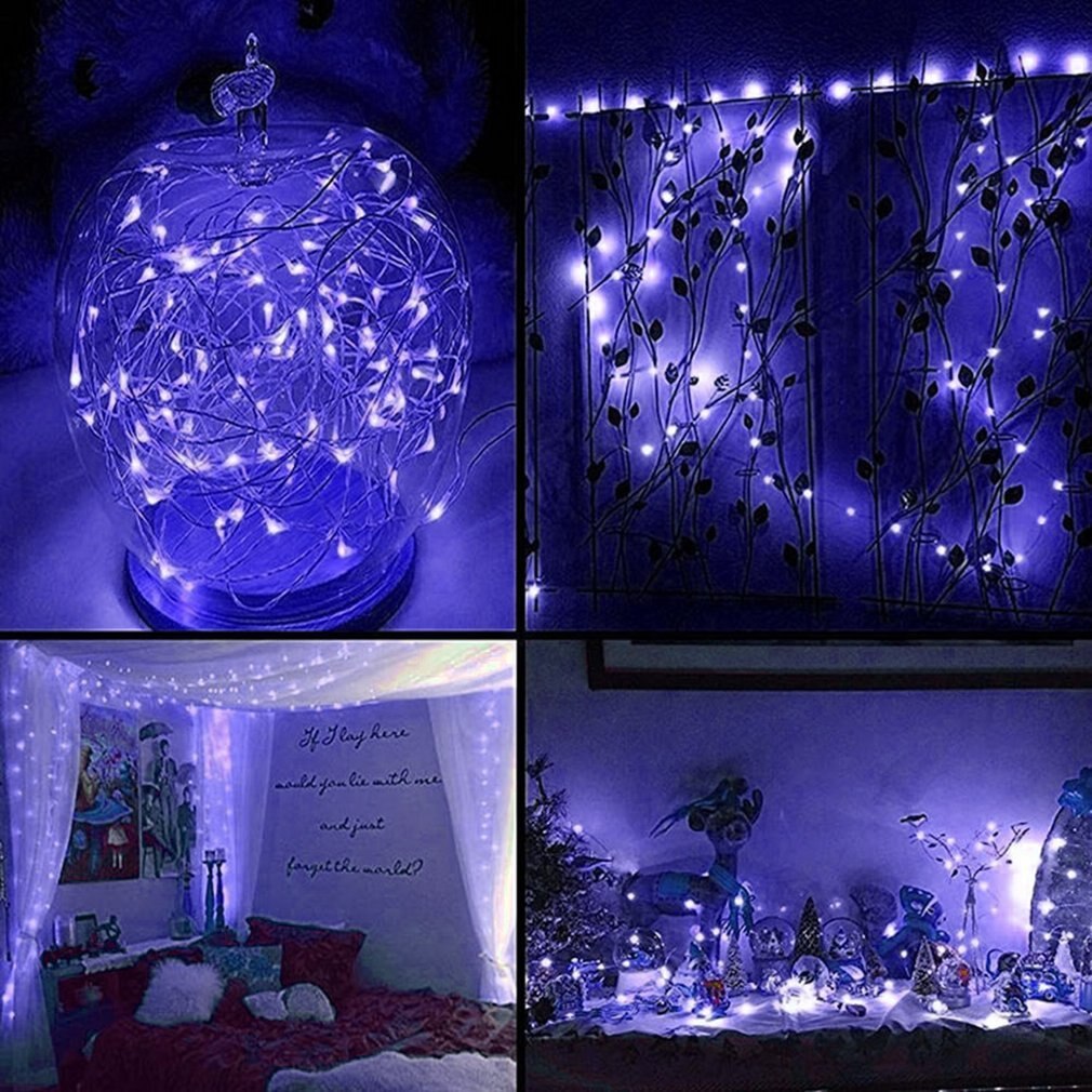 Batterijgevoede 3 meter lange lichtslinger met 30 leds, kerstversiering voor bruiloften, feestdecoraties, koperdraad lichtslinger