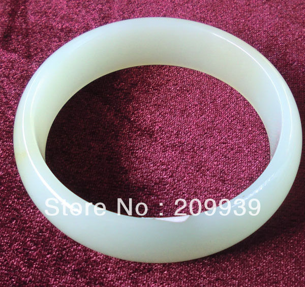 bargain price Natural Hetian fine stone Bracelet with certificate, grade A, size 58mm