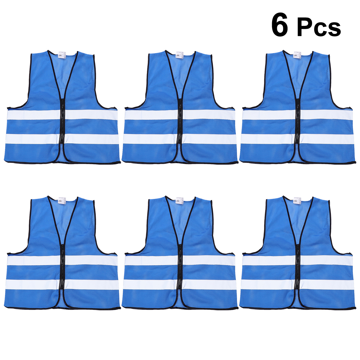 6Stck Atmungsaktive Komfortable Reißverschluss Weste Radfahren Weste für Reiten Radfahren Joggen gehen