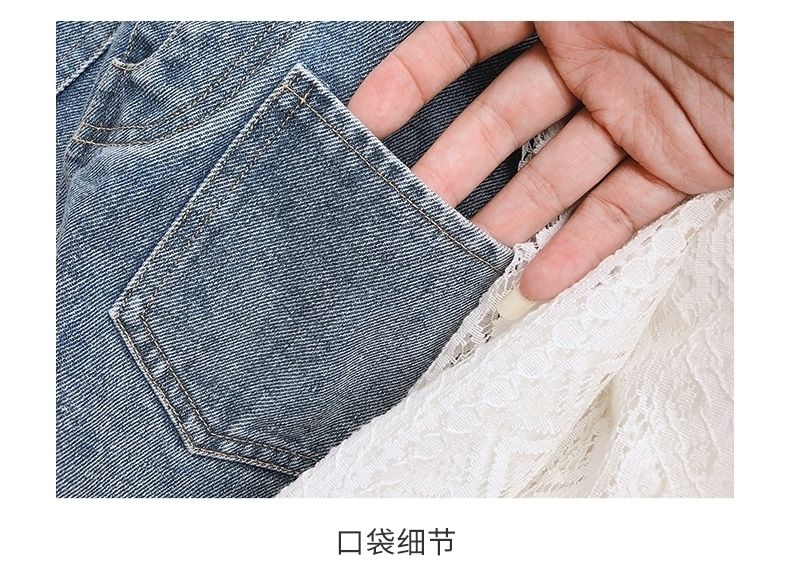 Meisjes Denim Bretels Kinderen Lente Casual Mode Herfst Broek Overalls Meisjes Baby Koreaanse Broek Broek P4 604