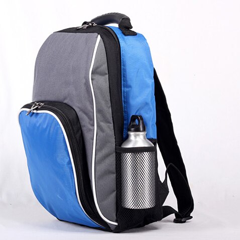 Mochila térmica para piquenique, bolsa térmica espessa, azul/vermelho, para entrega de alimentos