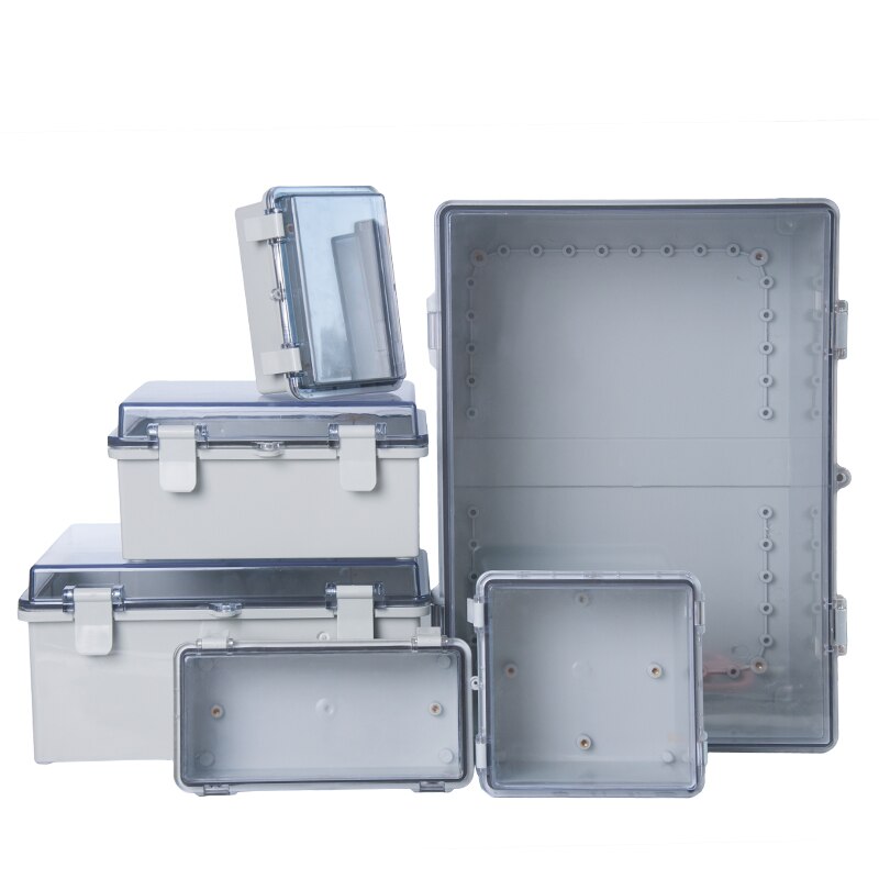 IP66 Electrical Project Box w buckle ABS Waterproof Junction box Enclosure Plastic distribution Outdoor Instrument Housing case