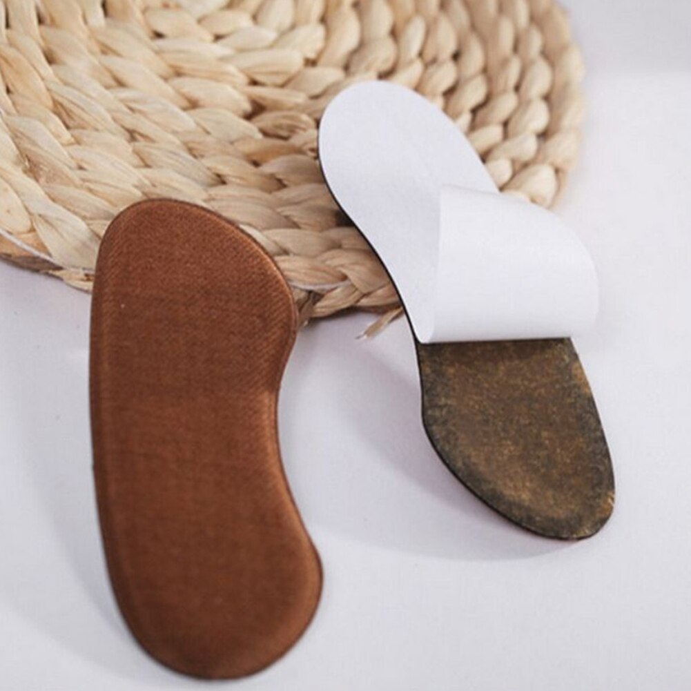 1 Pairs Fabric Sticky Back Heel Grip Shoe Sponge Cushion Insole Pad Liners Shoe Insoles High Heel Insert Sole Protective