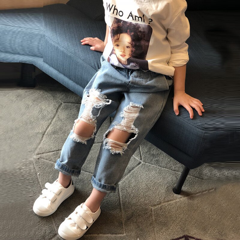 Humor bjørn låve revet jeans låve takrenne jeans jenter jeans dongeribukser til takrenne smålåve jeans barneklær