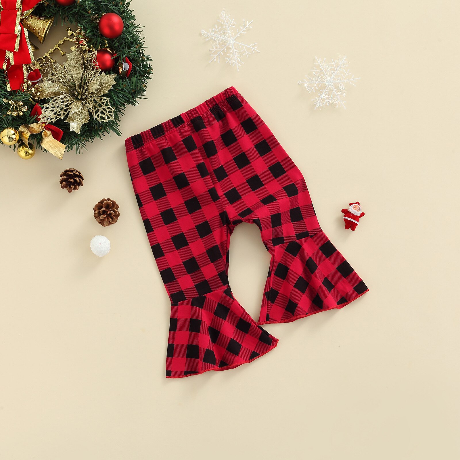 Baby Hosen Plaid drucken Gerade Breite Bein Rüschen verlieren Herbst Winter Hosen für Art Jungen Mädchen Baby freundlicher Herbst Winter hosen