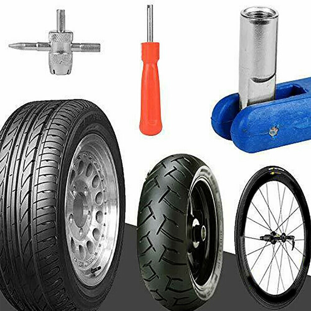 43pcs/Set Tire Valve Stem Puller Tube Metal Tire Repair Tools Valve Stem Core Car Motorcycle Remover