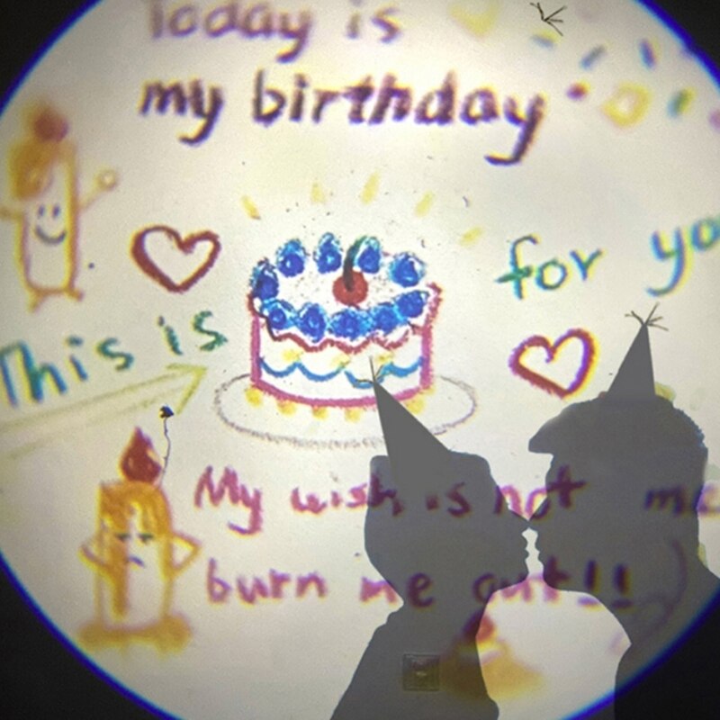 Birthday background projector decoration projection atmosphere lamp party layout