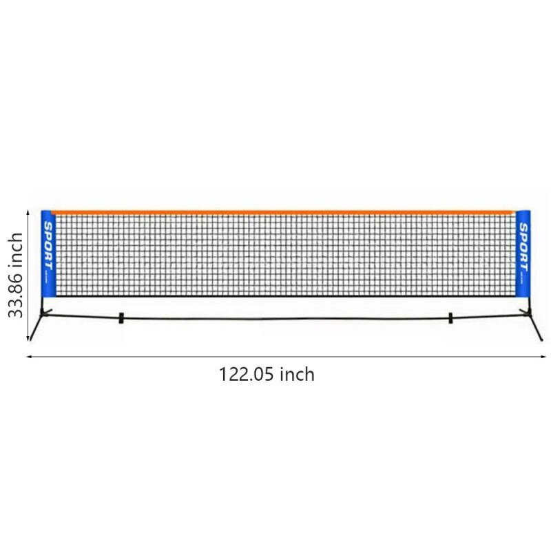 Portable Tennis Net Foldable Tennis Training Net Badminton Net Outdoor Tennis Volleyball Mesh Exercise Trainer Tool: 3.1m