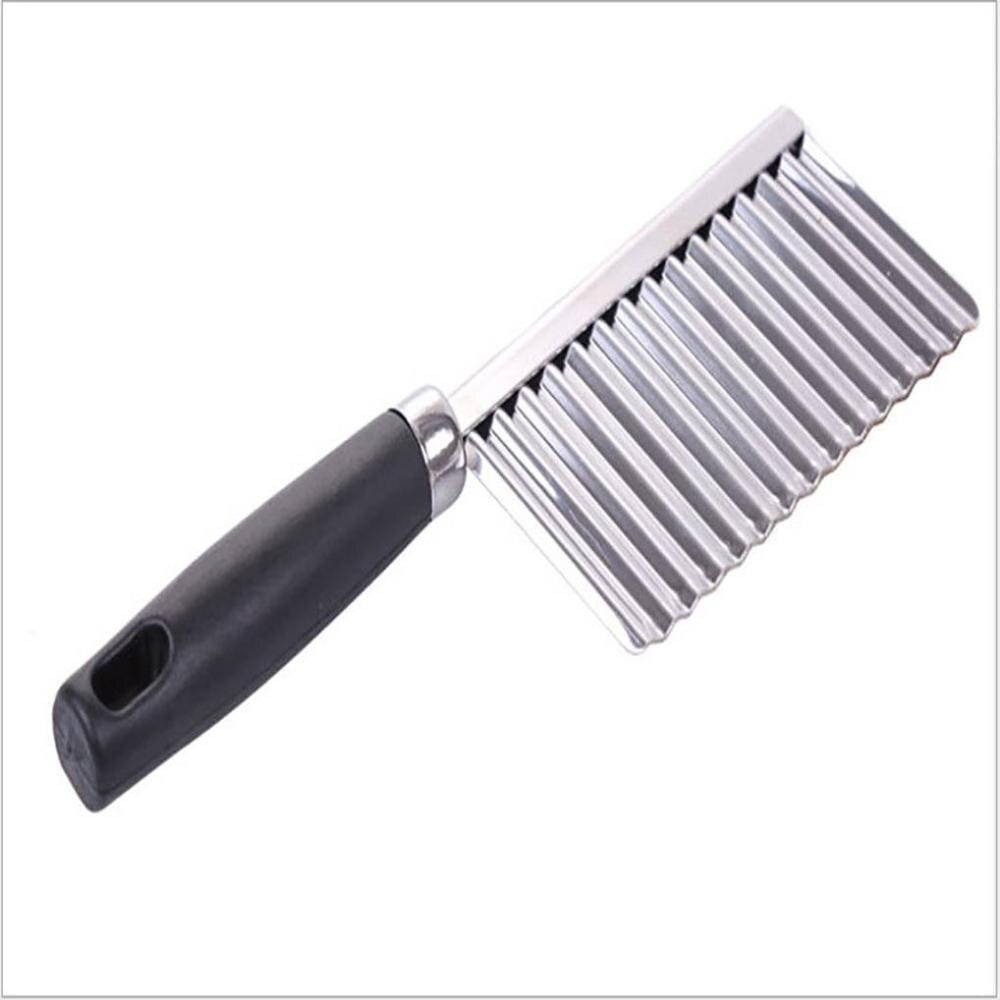 3 Stck Küche Kochen Werkzeug Edelstahl Gemüse Obst Wellig Cutter Kartoffel Gurke Karotte Wellen Schneiden Schneidemaschine: 19X10X6CM