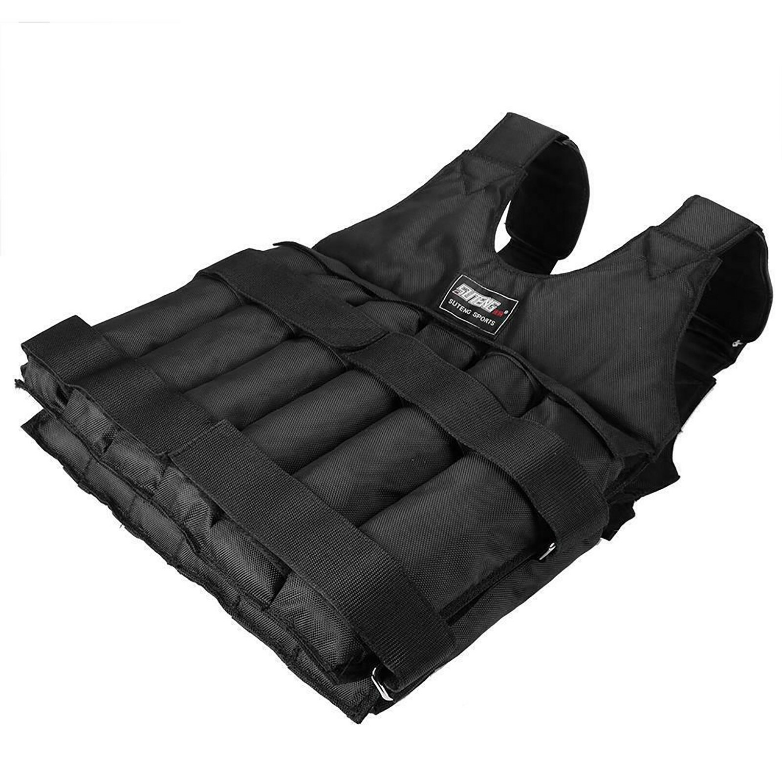 50kg 110LB Loading Weighted Vest Adjustable Exercise Training Fitness Jacket Gym Workout Boxing Vest Fitness Waistcoat