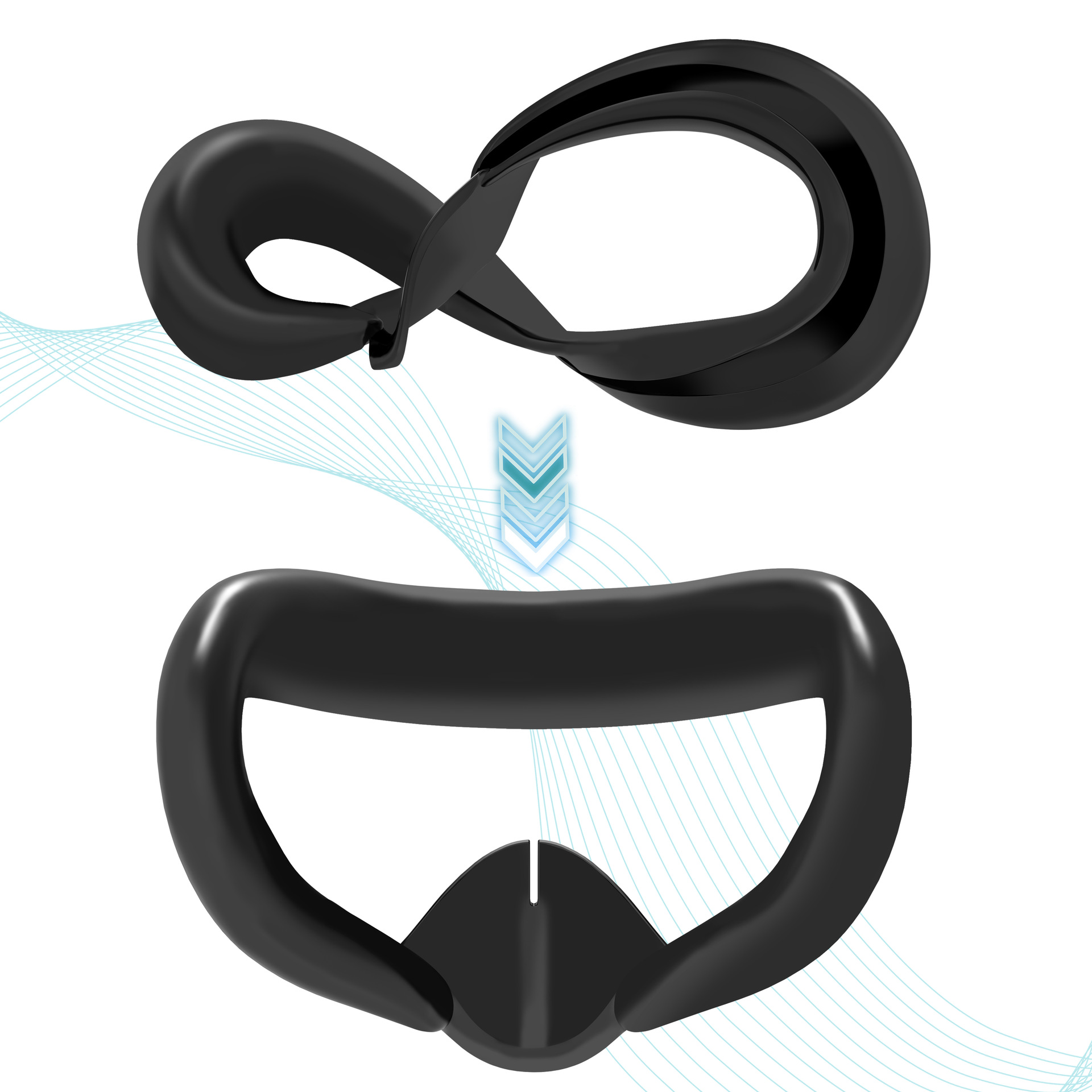 For oculus quest 2 veske erstatning ansiktspute silikon øyedeksel anti-svette maske deksel vr briller for oculus quest 2 tilbehør