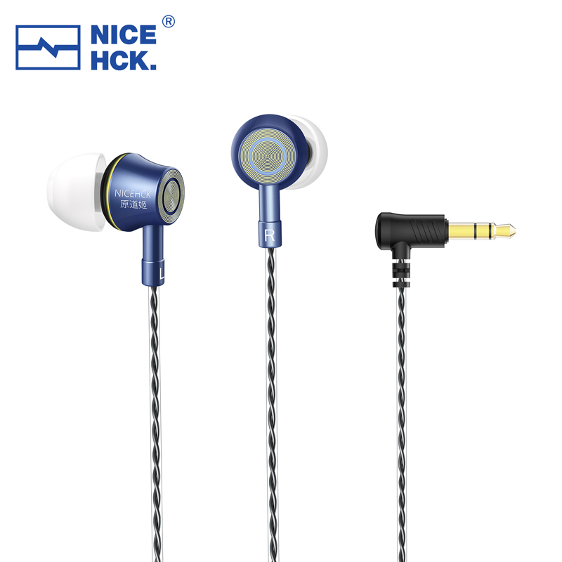 NICEHCK YD520 IEM In-Ear-Kopfhörer, Aluminiumlegierung, Metall, HiFi-Mikrofon, Ohrhörer, 10 mm PET, dynamisches Headset, Bass, ausgewogene Gesangsmusik: Blau
