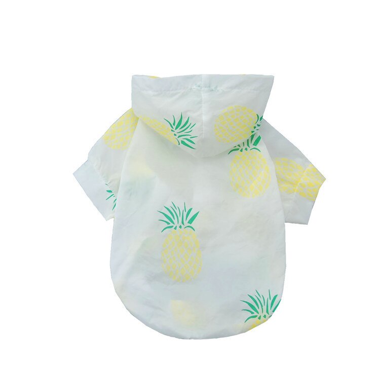 Hond Regenjas Ultra-Dunne Zon Bescherming Kleding Teddy Vip Pomeranian Kleine En Middelgrote Hond Huisdier Kleding Hond kleding: Pineapple / S