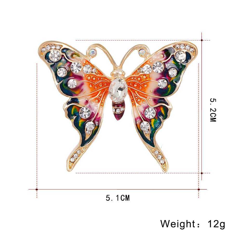Rinhoo Beautiful pink Butterfly Small Insect Brooch Pins Animal Brooches for Women Decoration Jewelry Accessories For Women Girl