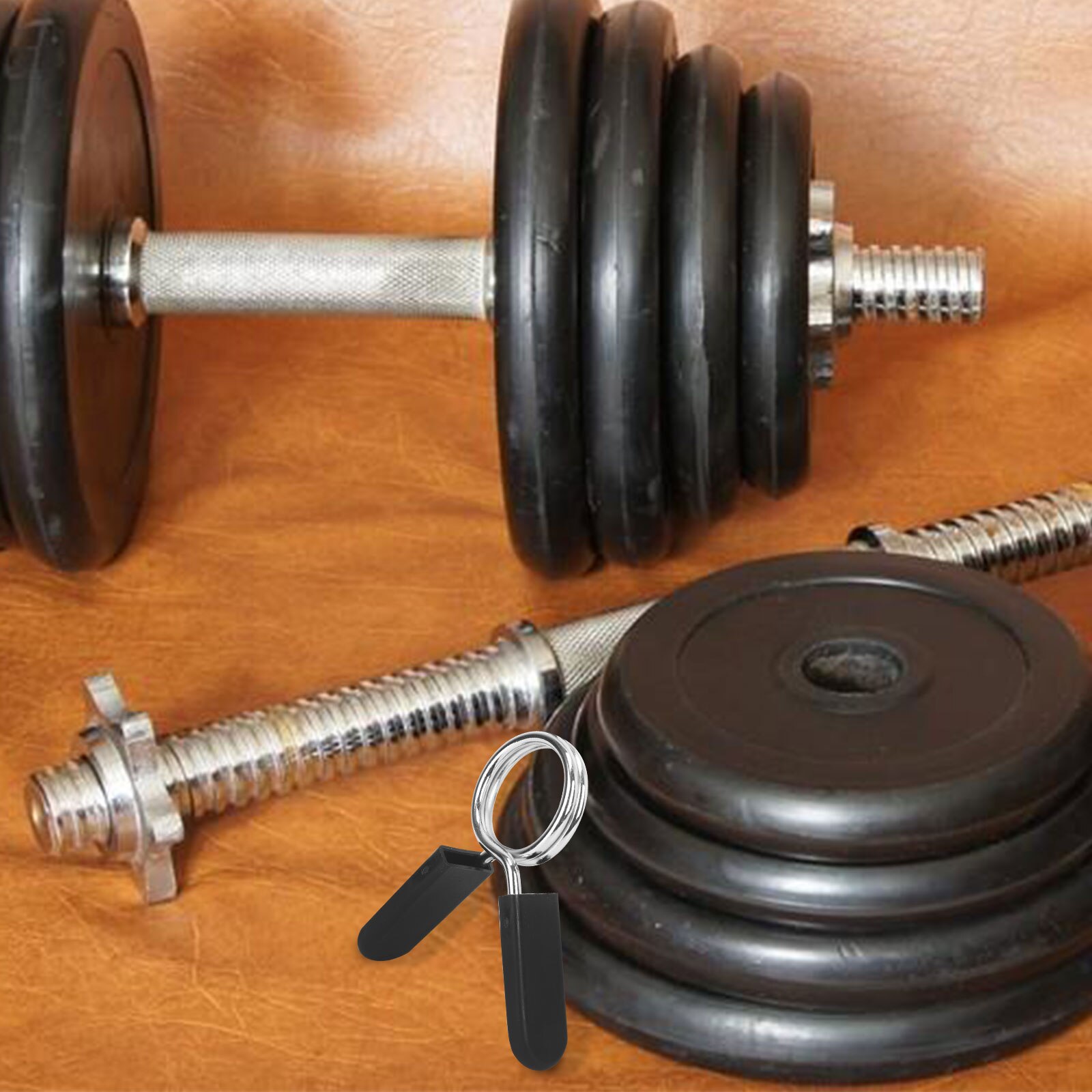 4pcs 28mm Dumbbell Barbell Clamps Spring Clip Collars for Powerlifting Cross Fit Weightlifting Gym