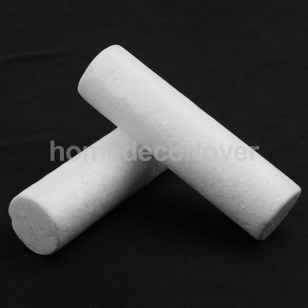 10 st vit modellering hantverk polystyrenskum cylinder pelare 12cm barn hantverk ornament