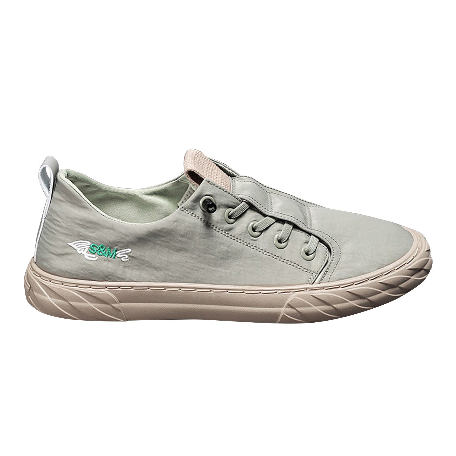 Ijs Zijde Sportschoenen Canvas Schoenen Sneldrogende Ademende Casual Schoenen Voor Mannen N66: green / 39