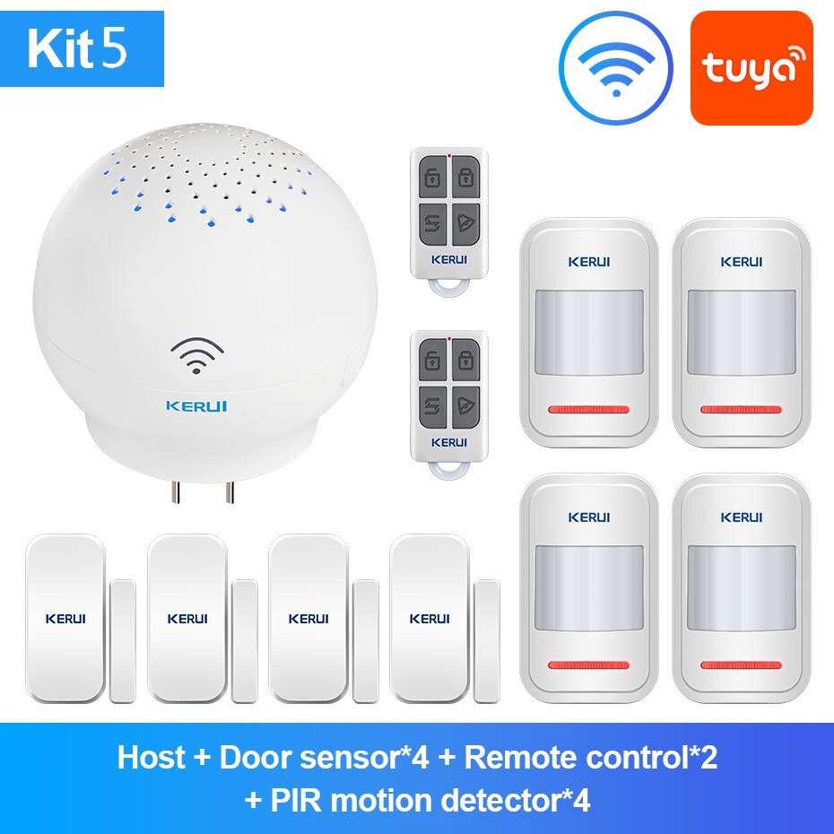 KERUI WIFI Doorbell Alarm Welcome Function Smart Wireless Doorbell 100M APP remote Control 52 chime Wireless Button Doorbell