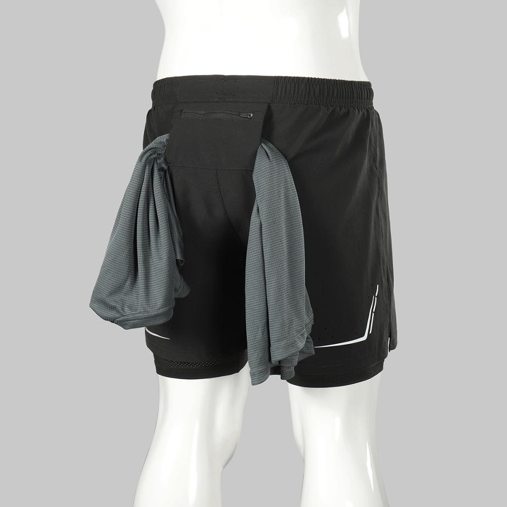 ARSUXEO Herren 2-in-1 Laufshorts - Schnelltrocknend - Trainingsshorts mit Innenhose