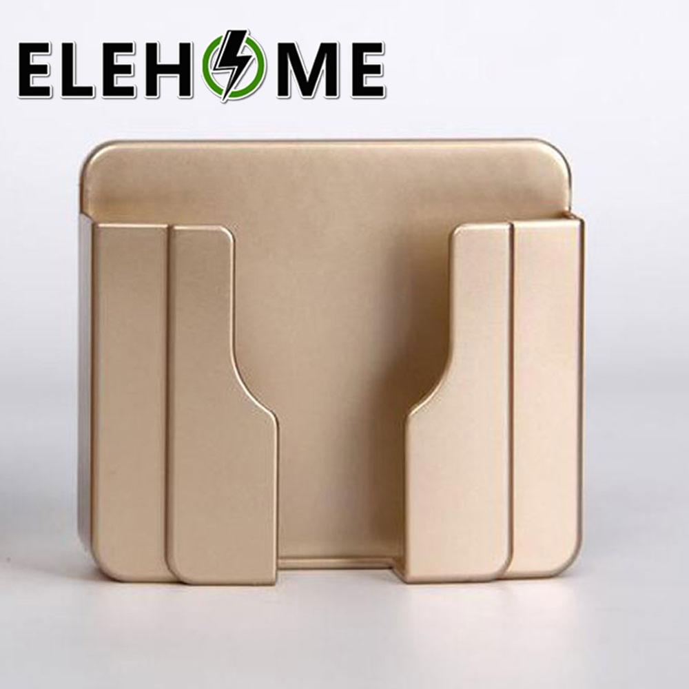 1pcs Wall Holder White Golden 86*86mm Socket Universal Stand Display Support USB Wall Socket Wall Holder XF30: Gold