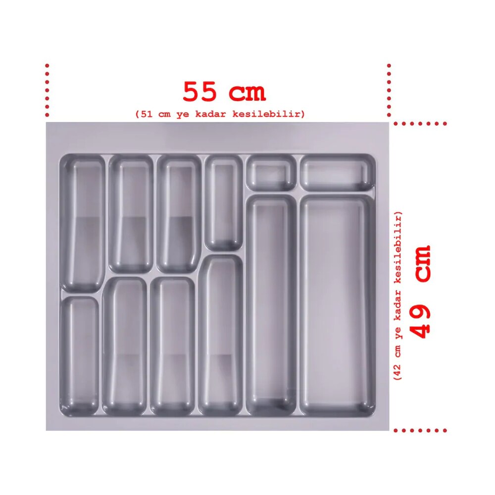 Good made in Turkey, the CE CERTEFIED 10 different sizes kitchen cutlery cutlery drawer organizer tray storage box: 55 cm *49 cm