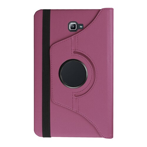 Tab a6 capa flip de couro pu, capa dobrável de 10.1 graus rotatória 360 para samsung galaxy tab a 6 10.1 capa de tablet t580 t585 10.1": Purple