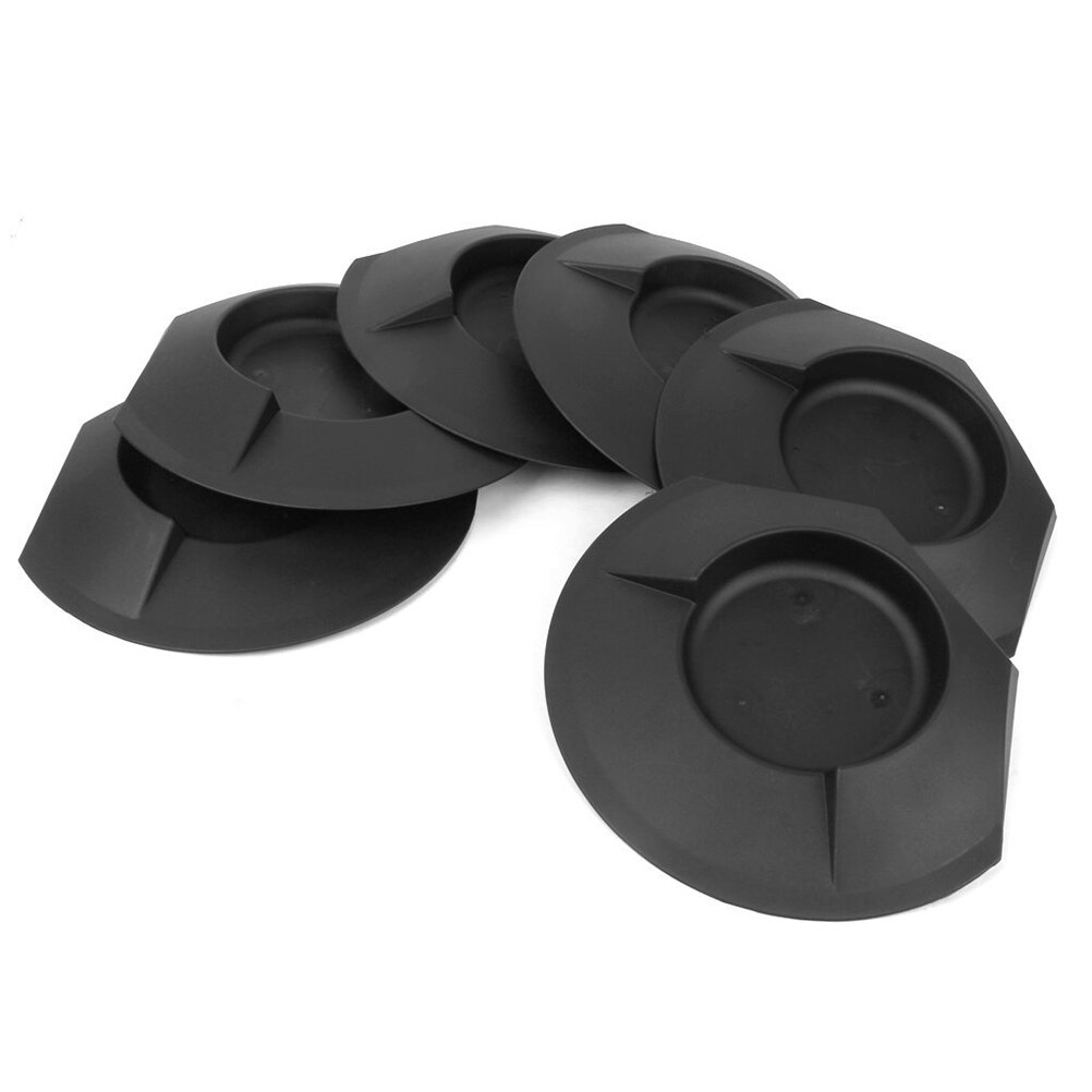 6pcs Plastic Golf Putting Cup Practice Home Backyard Training Accessory (Black)