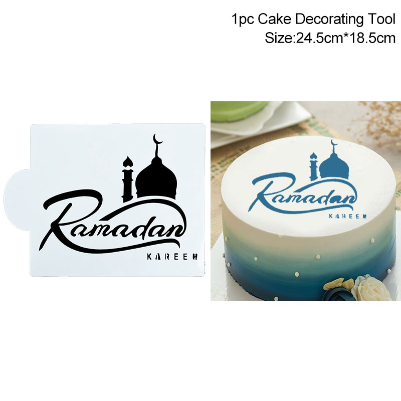 Pochoirs à Spray Ramadan Kareem, moule à gâteau d'anniversaire, outils