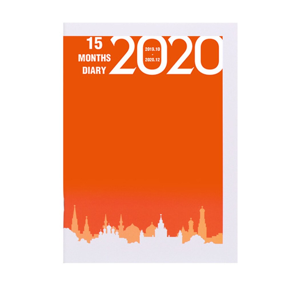 Notebook Planner Agenda Journal A5 Meeting Book School Stationery Monthly Plan Supplies Student Supplies: Orange