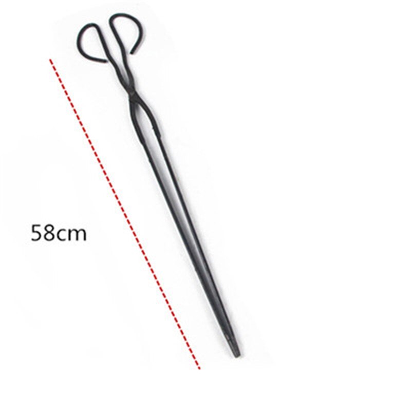 BBQ Home fire tongs long handle flat garbage pickers hand iron pliers sanitation cleaning folder barbecue charcoal clamp: 8