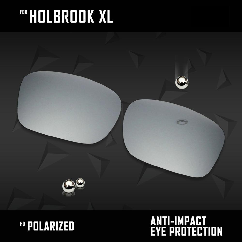 OOWLIT 4 Paia di Occhiali Da suola Polarizzati Occhiali Da suola Lenti di Ricambio per Oakley Holbrook XL OO9417-d'argento e suola di Mezzanotte & oro & Verde