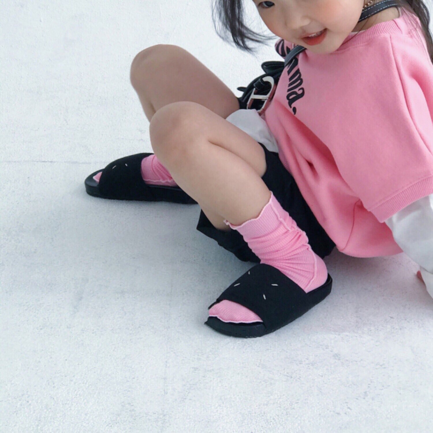 Spring Summer Girls Letter Vest Kids Korean Vest: Pink / 5
