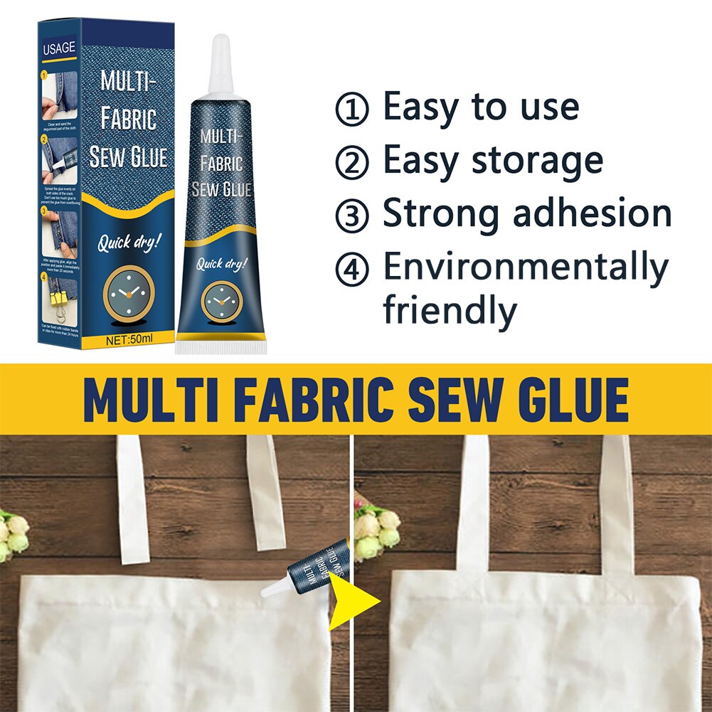 Pegamento líquido para coser en tela instantánea, Kit de pegamento para coser cuero, pegamento seguro de secado rápido, suministros de costura líquida, adhesivos ultraadherentes