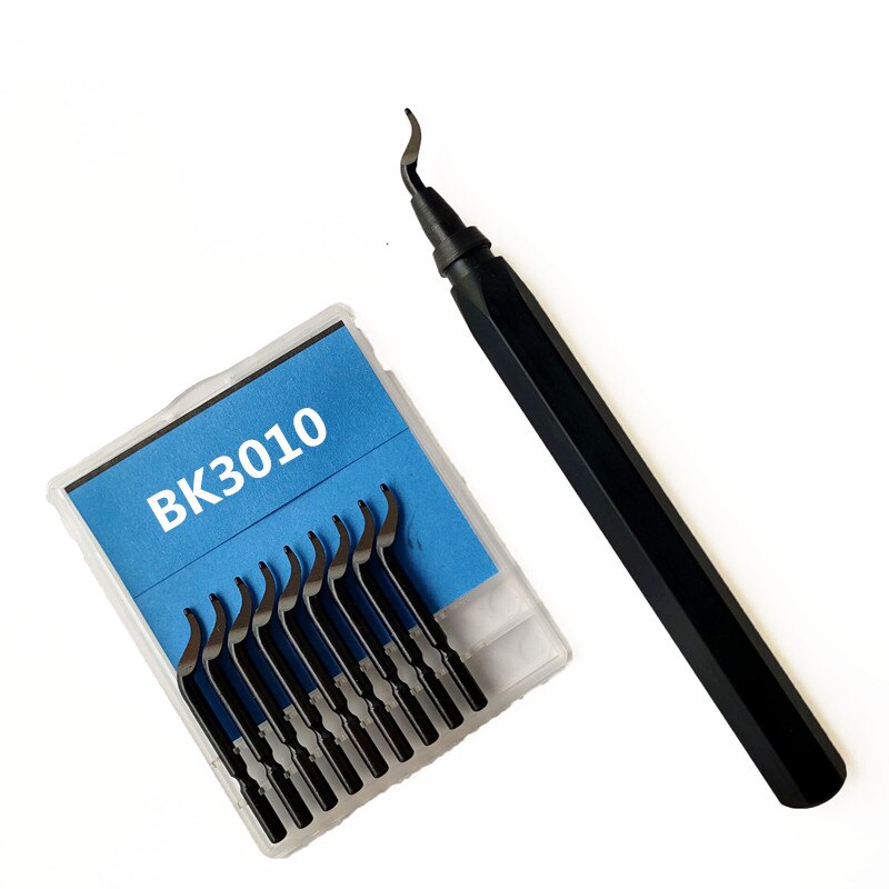 10PCSRapid Stahl Dreh Klinge BS1010 BS1018 BK3010 BS1012 Klinge Kunststoff Kupfer Aluminium Ecke Riss Entgraten Trimmen prozess: verrotten