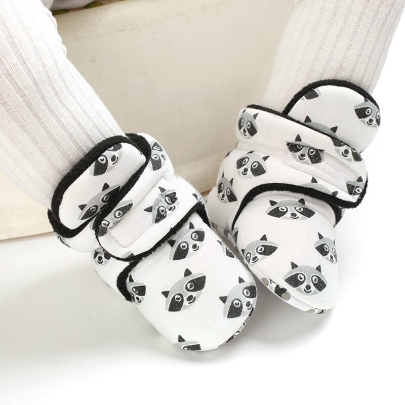 Bottes de Bébé Garçon Fille Dessin Animé Renard Imprimé Chaussures Chaudes Coton Bottine Bébé Fond Mou Première Marche Chaussures 0-18M