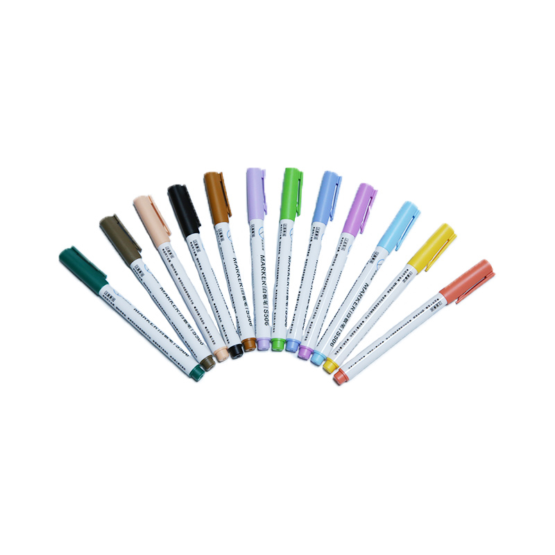 Ensemble de marqueurs pour tableau blanc, 12 couleurs, effaçables à sec, pointe extra fine