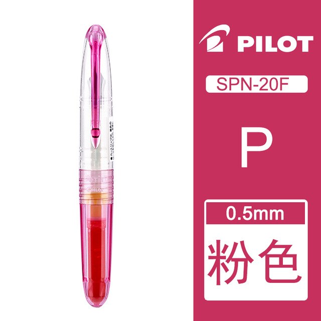 Pilot Mini pluma Vitality pluma estilográfica pluma de tinta de punta fina transparente suministros de envoltura colorida SPN-20F papelería de gran 1 Uds: pink 1Pcs