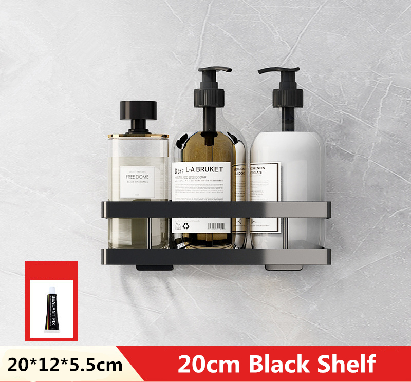 Mensola per bagno senza chiodi bagno doccia shampoo sapone mensole cosmetiche cucina mensola angolare accessori per il bagno 20-50cm: 20cm