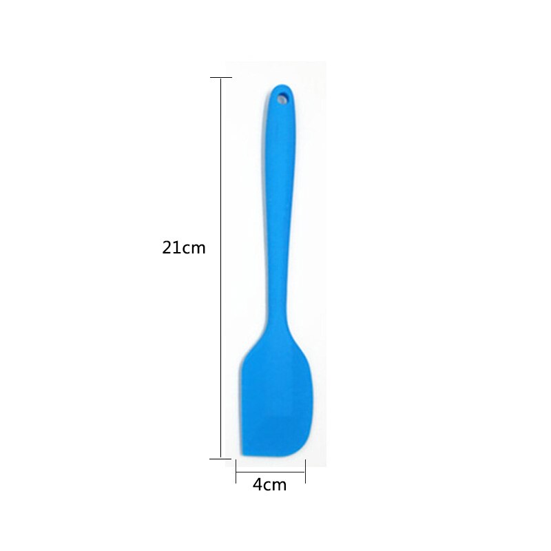 Multicolore alimentaire antiadhésif beurre cuisson Silicone spatule ensemble Cookie pâtisserie grattoir gâteau cuisson spatule Silicone spatule: small blue