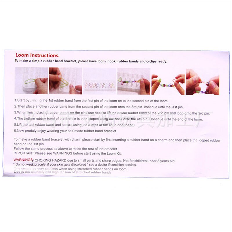 Rubber Loom Band Weaving Set Rainbow Elastic Band Braided Bracelet Ponytail Fixer DIY Material Craft Handmade Toys for girl