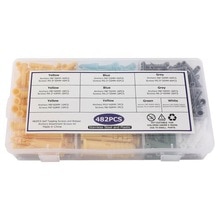 482pcs Wall Plug Assorted Raw Rawl Plugs With Tapping Screws Set M3.5 M4.2 M5 M6 M3.5 M4.2 M6 Self-tapping Screws