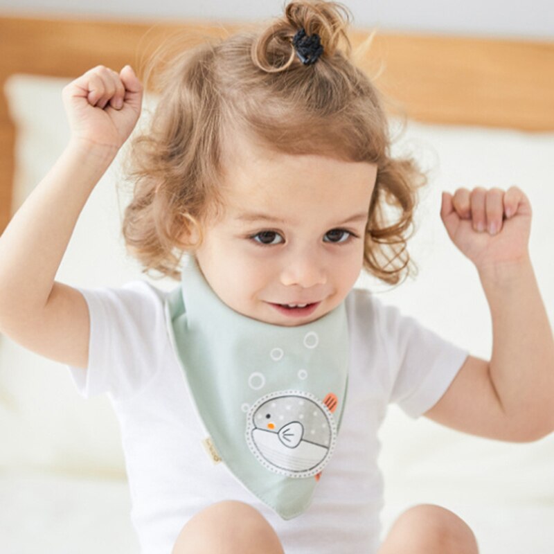 Baby Bibs For Boy&Girl Bib Burp Cartoon Print Baby Scarf Meal Collar Burp Baby Accessories