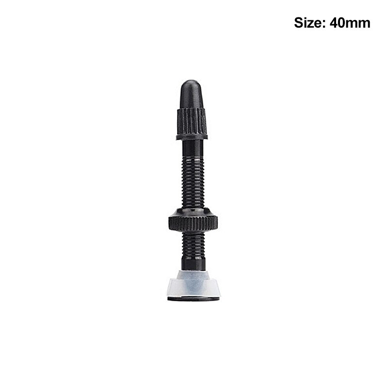 Bicycle 1Pair 40/60mm Valve For Road Bicycle Tubeless Tires Alloy Tubeless Sealant Compatible Vacuum Nozzle: 40mm Black 1 Pair