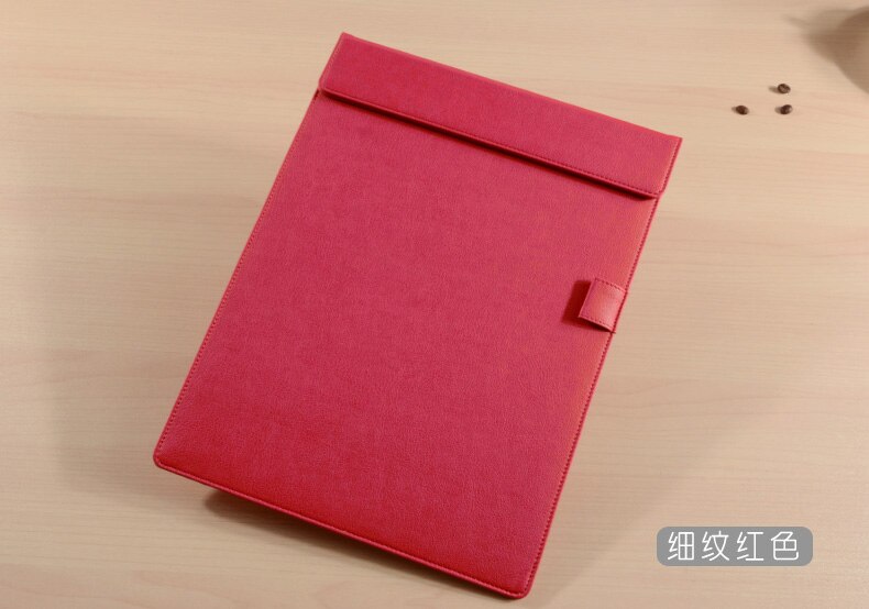 Candy A4 document conferentie papier map flap notepad documenten briefpapier organizer menu cover kantoor schoolbenodigdheden 1212B: red