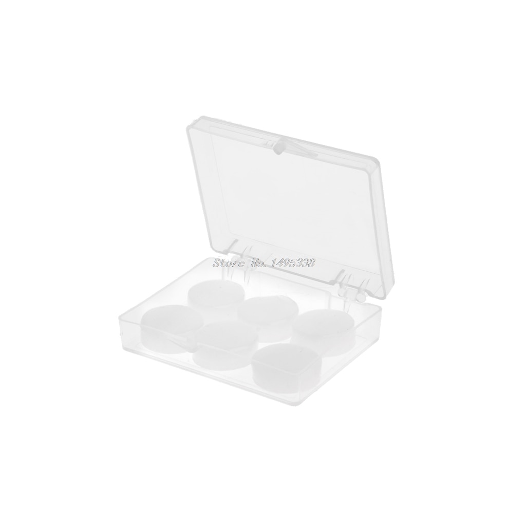 6Pcs Oordopjes Beschermende Oordoppen Silicone Soft Waterdicht Anti-geluid Oordopjes Protector Zwemmen Douchen Water Sport